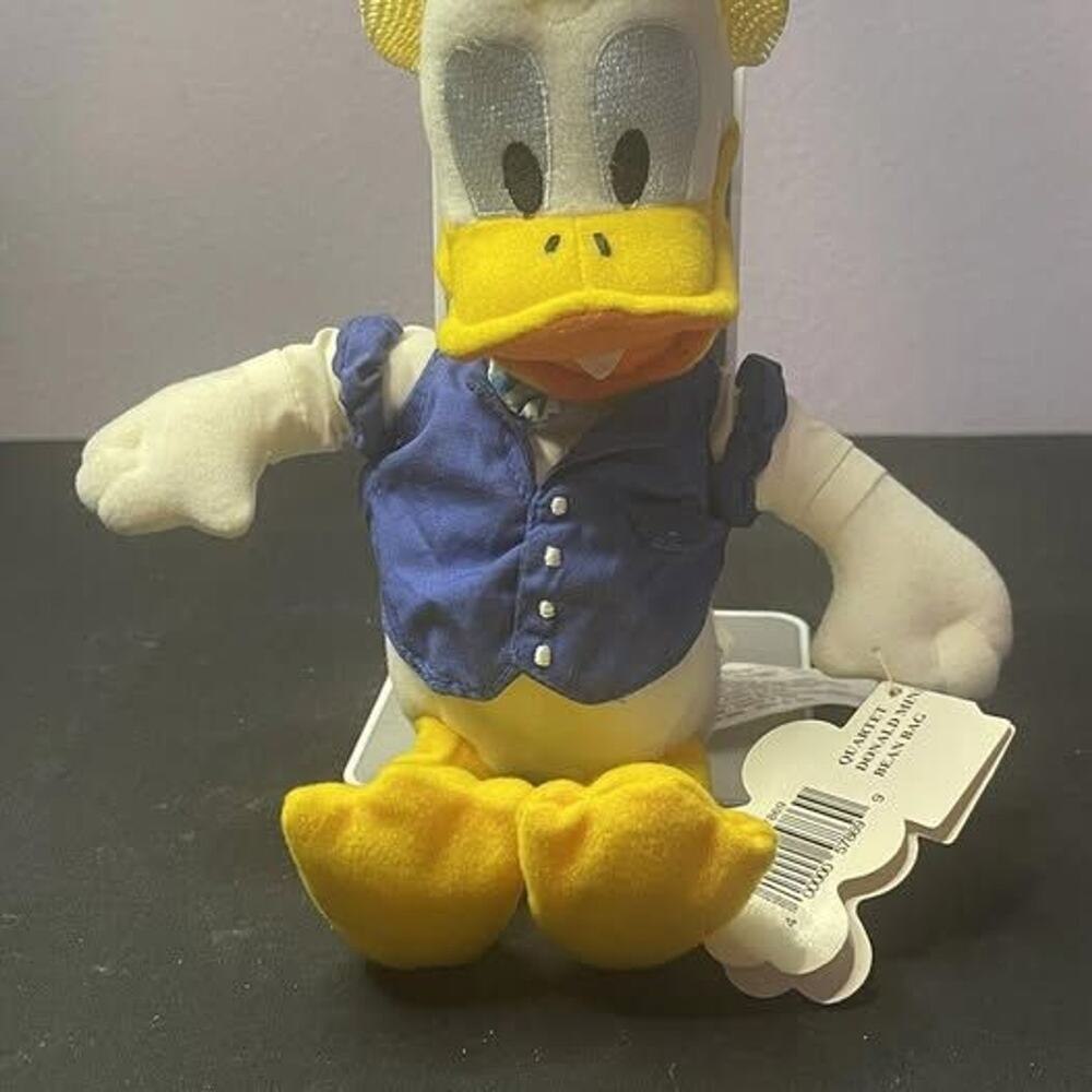 Mouseketoys Quartet Donald Plush Mini Bean Bag Disney Dapper Dans Stuffed Duck